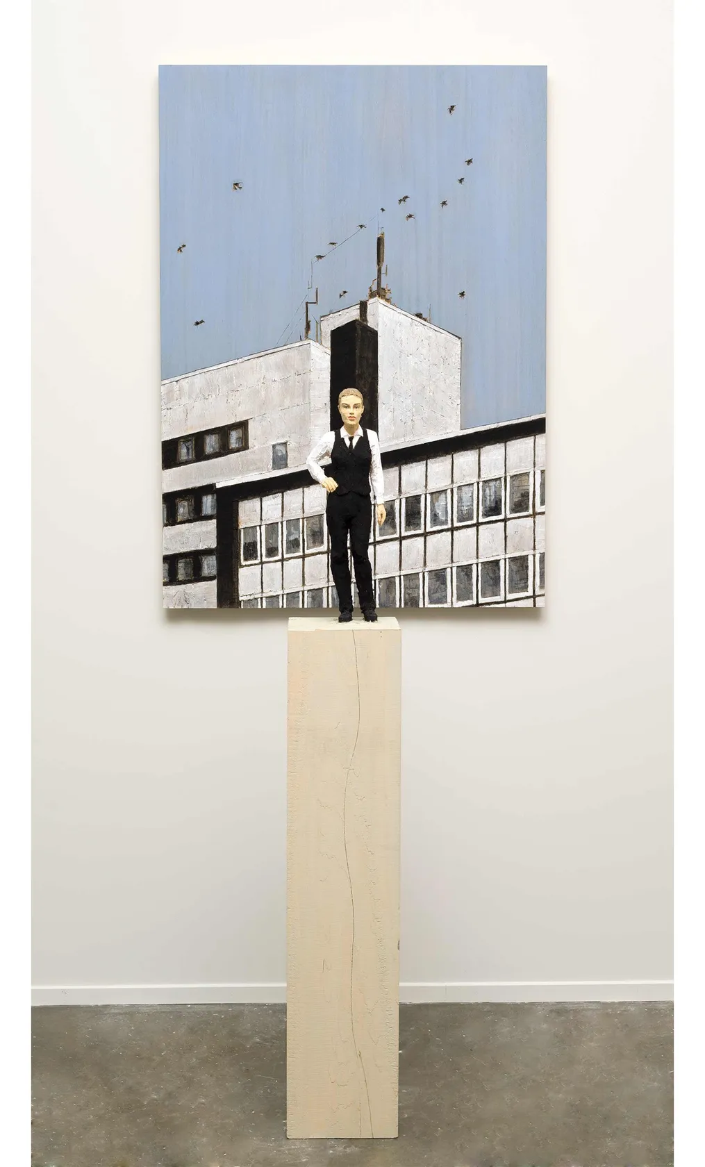 Stephan Balkenhol Woman with Architectural Relief, 2014