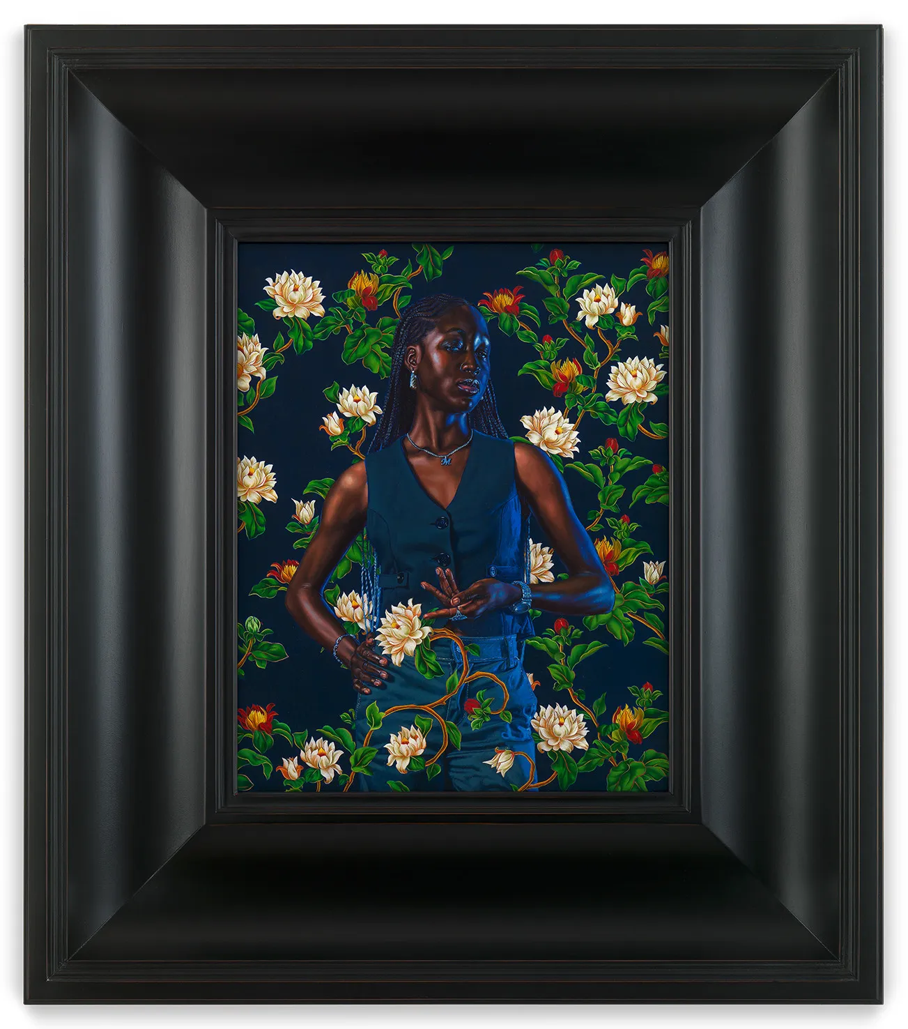 Kehinde Wiley, Portrait of Oyewo Hadiza Mimi, 2024 | Stephen