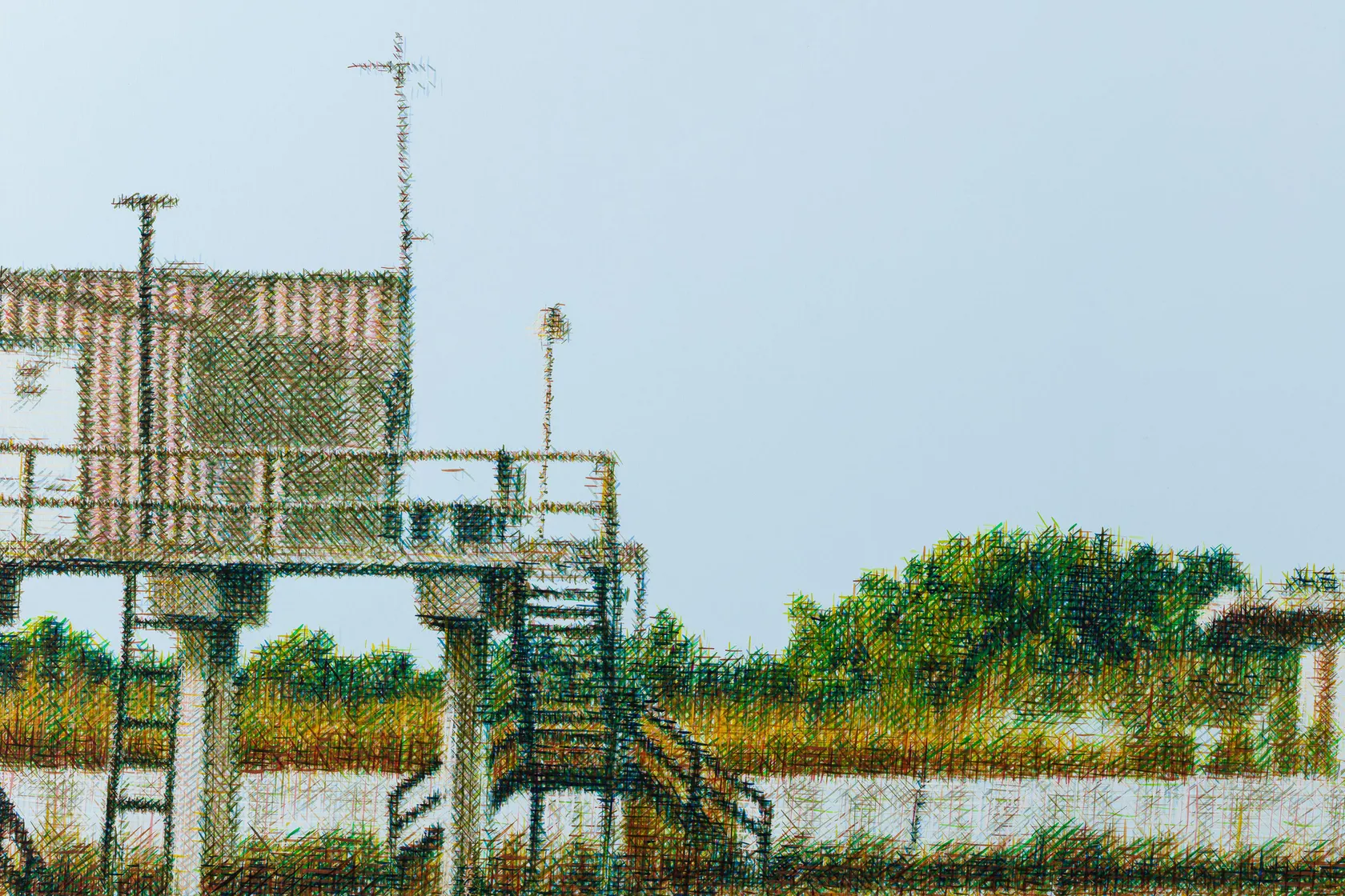 Wayne Gonzales, Chevron Plant Ruin, Bayou La Loutre, near Yscloskey, Louisiana, 2018 - 2019