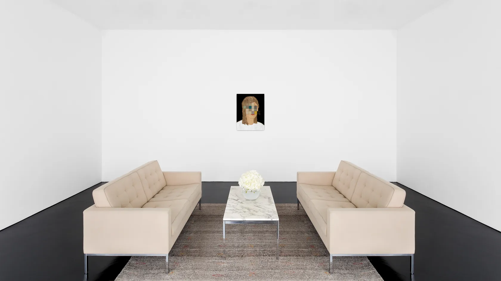 Stephan Balkenhol, Woman with pixels, 2019