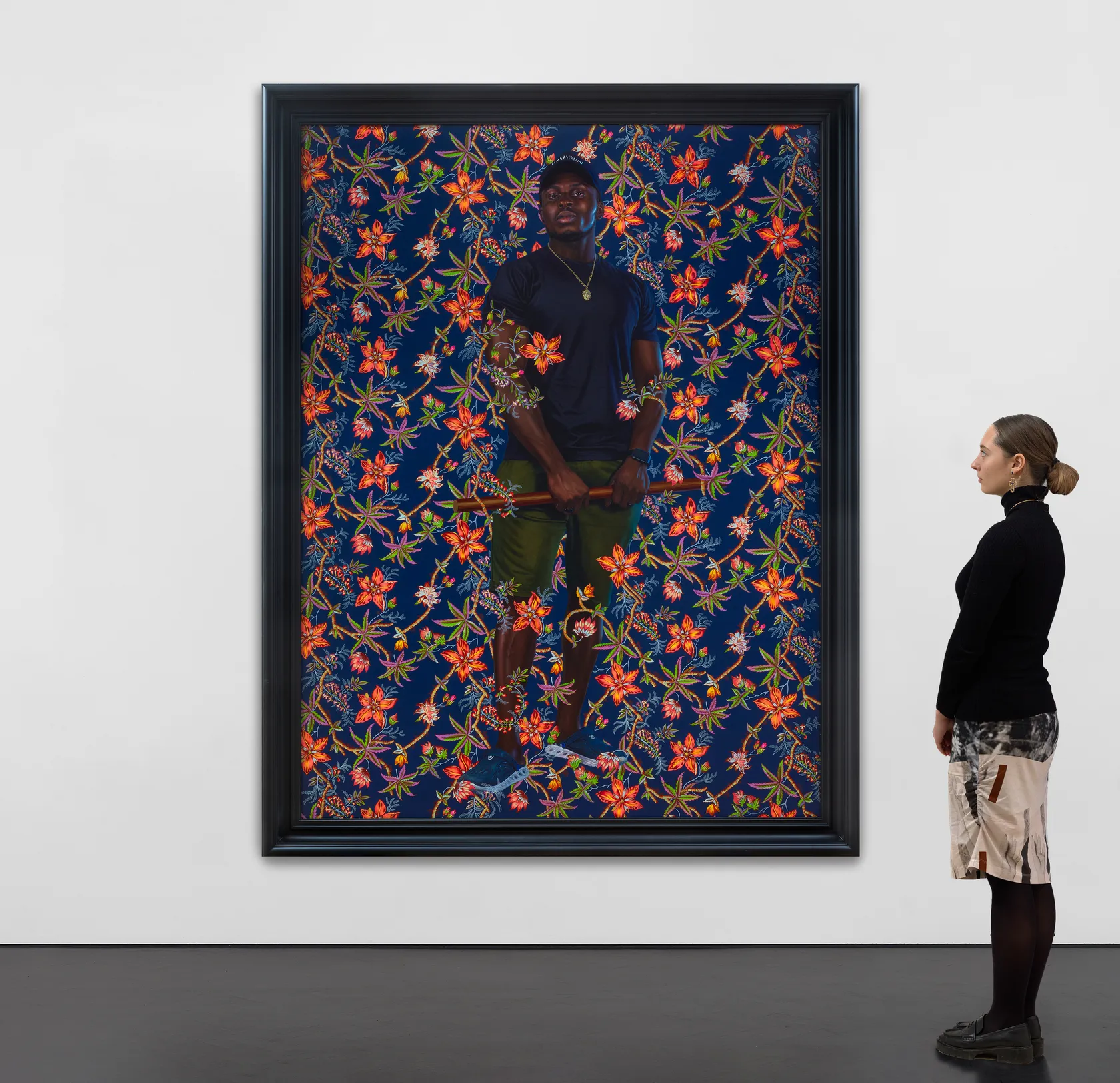Kehinde Wiley Portrait of Uyoobong Anthony Sunday, 2024