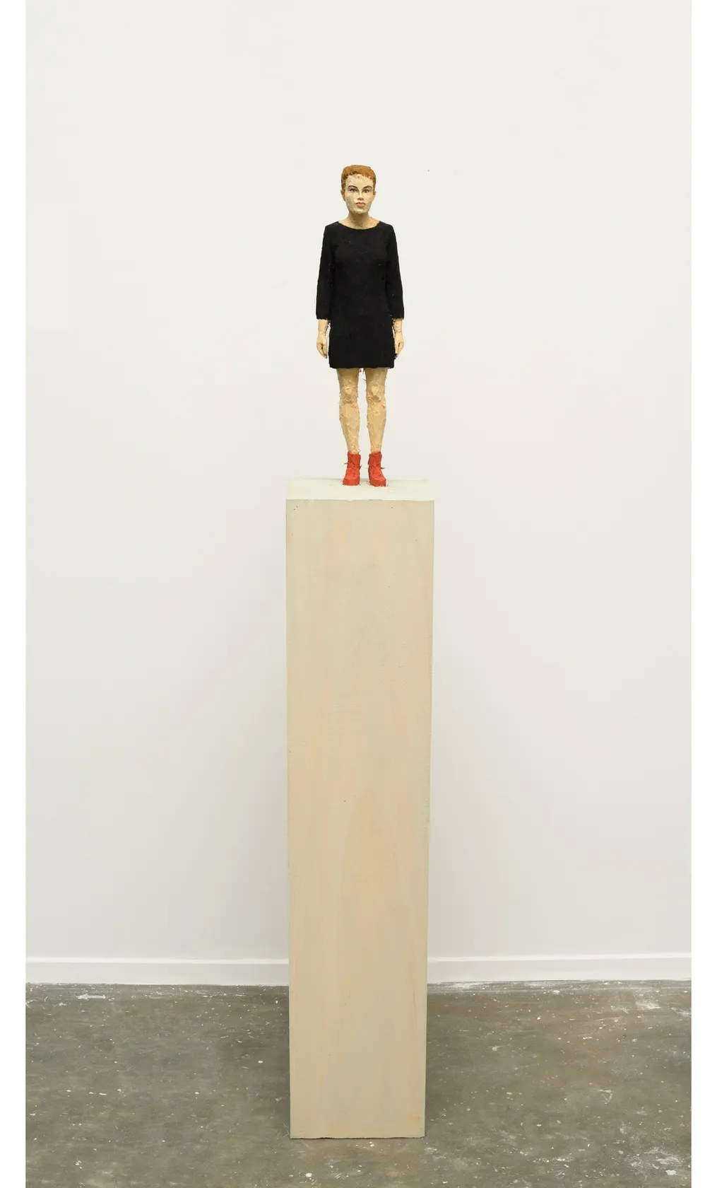 Stephan Balkenhol Woman in Black Dress, 2014