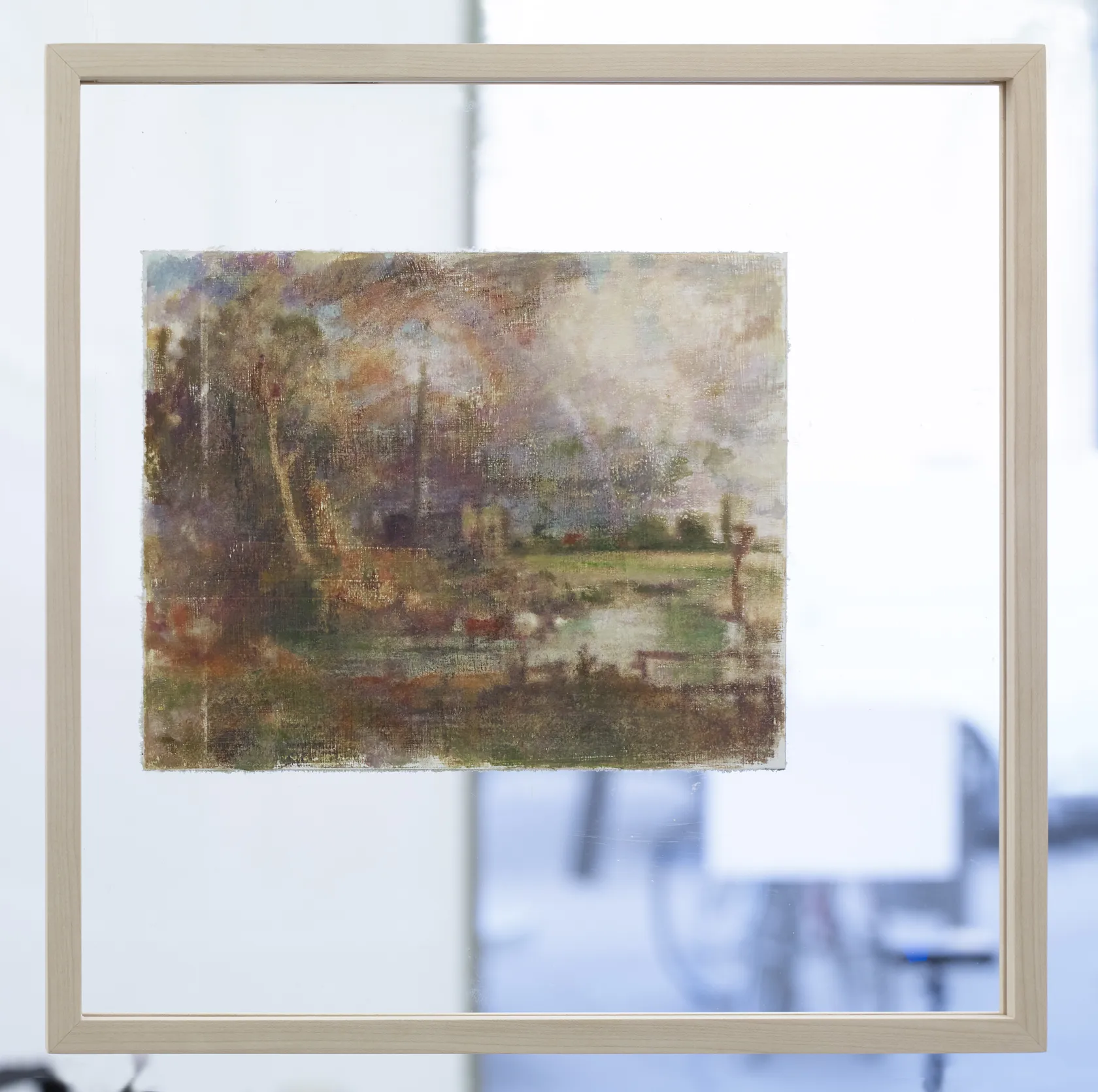 Juan Araujo Salisbury Cathedral from Meadows - glass study, 2018