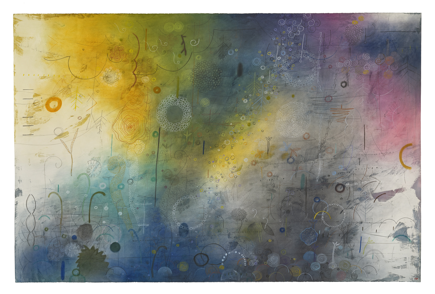 Sea Foraging,&amp;nbsp;2024
Mixed media on canvas
60 x 90 inches