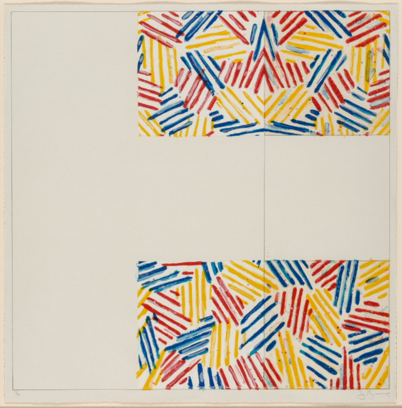 Jasper Johns, #2 (After Untitled 1975), 1976 Lithograph, rare early edition, Signed and numbered