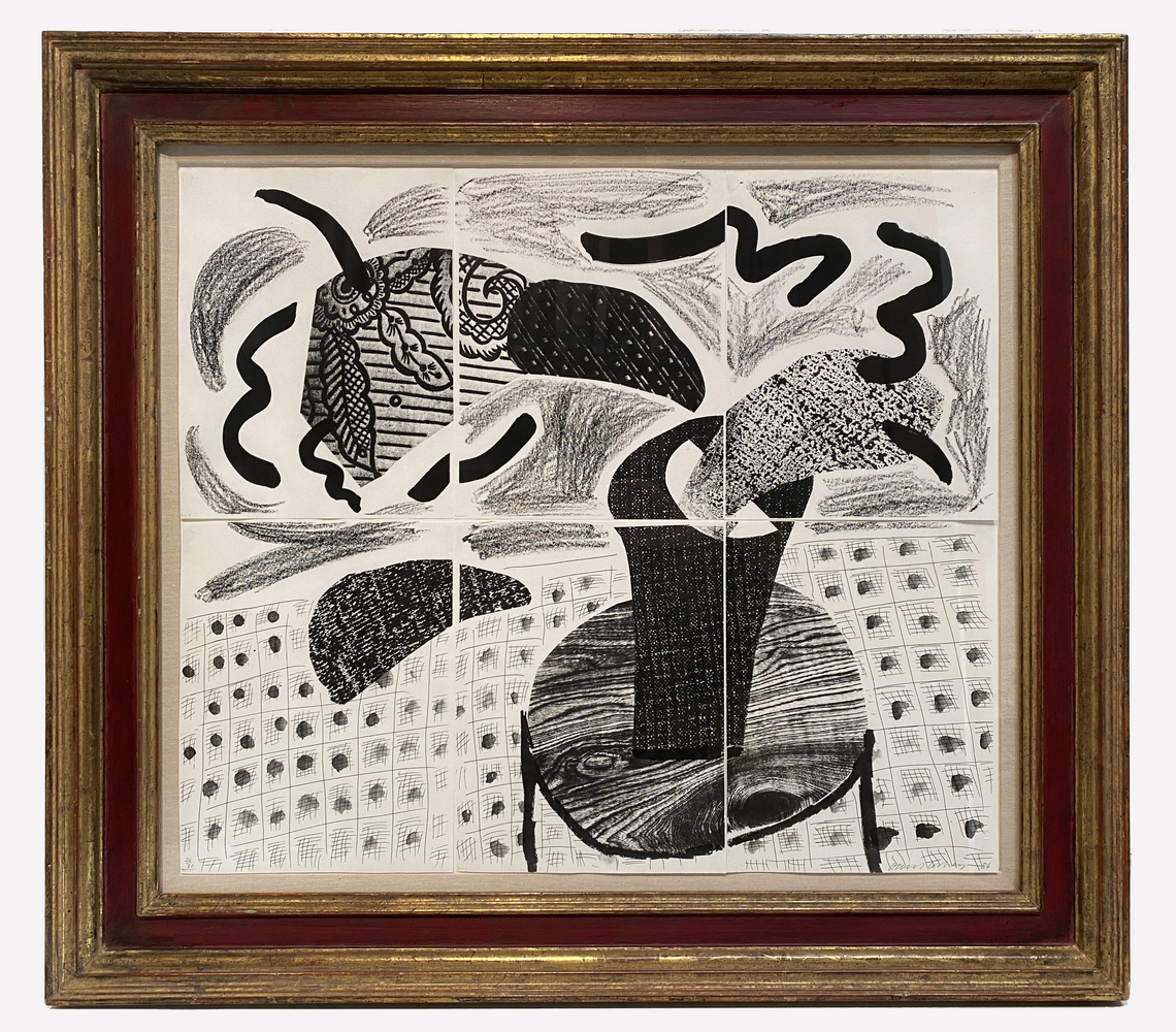 David Hockney  Black Plant on Table, April 1986 Homemade print executed on an office color copy machine Signed and numbered