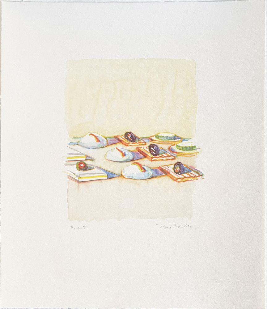 Wayne Thiebaud, Appetizers, Lithograph