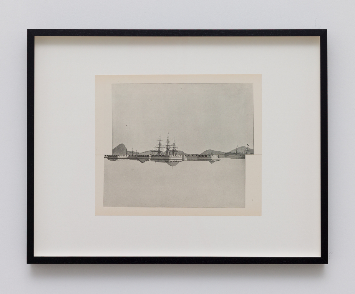 Raft, 2025
Collage
10 &amp;times; 11 7/8 inches (25.4 &amp;times; 30.2 cm)
Framed:&amp;nbsp;16 1/2 &amp;times; 21 1/8 &amp;times; 1 1/2 inches (41.9 &amp;times; 53.7 &amp;times; 3.8 cm)