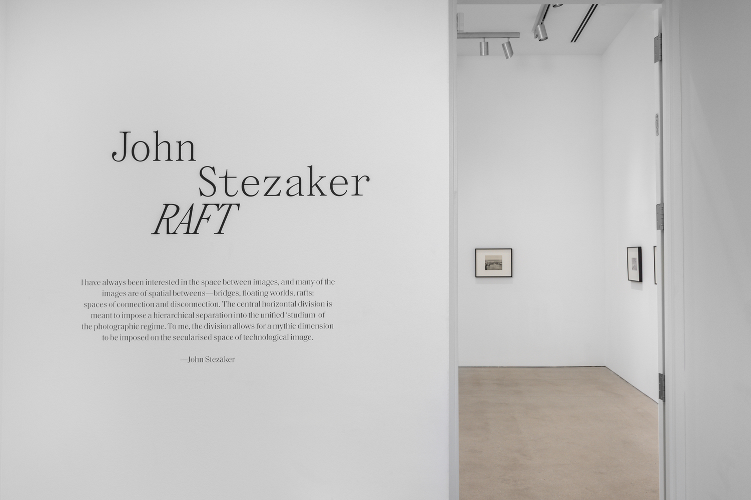 Installation view of John Stezaker: Raft, GRAY Chicago