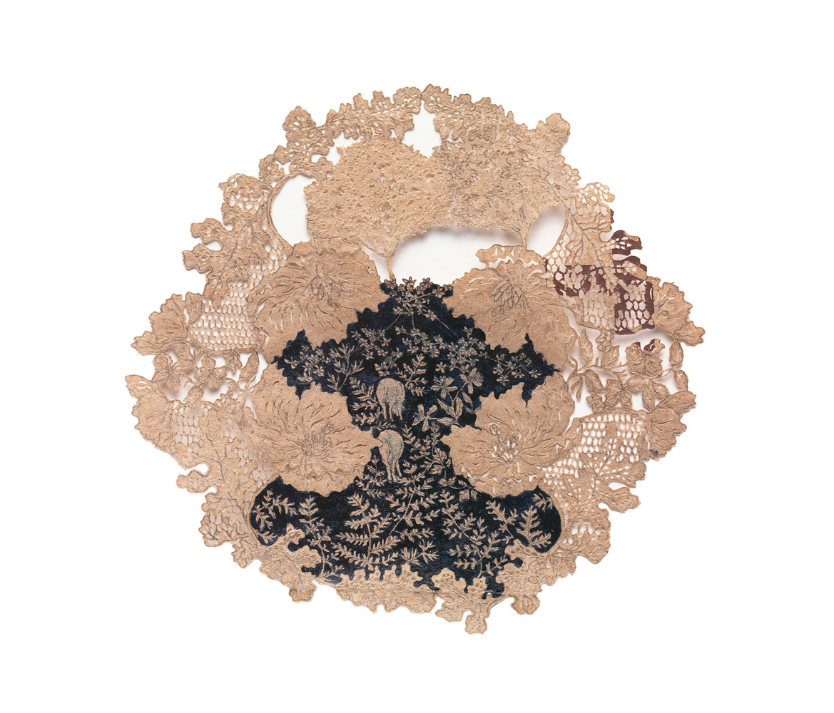 if I had a little zoo: donkey and sheep hit thewoods in late Summer (forest series), 2015

Ink, graphite and cut-outs on deli bag paper

4 1/2 x 4 5/8 inches