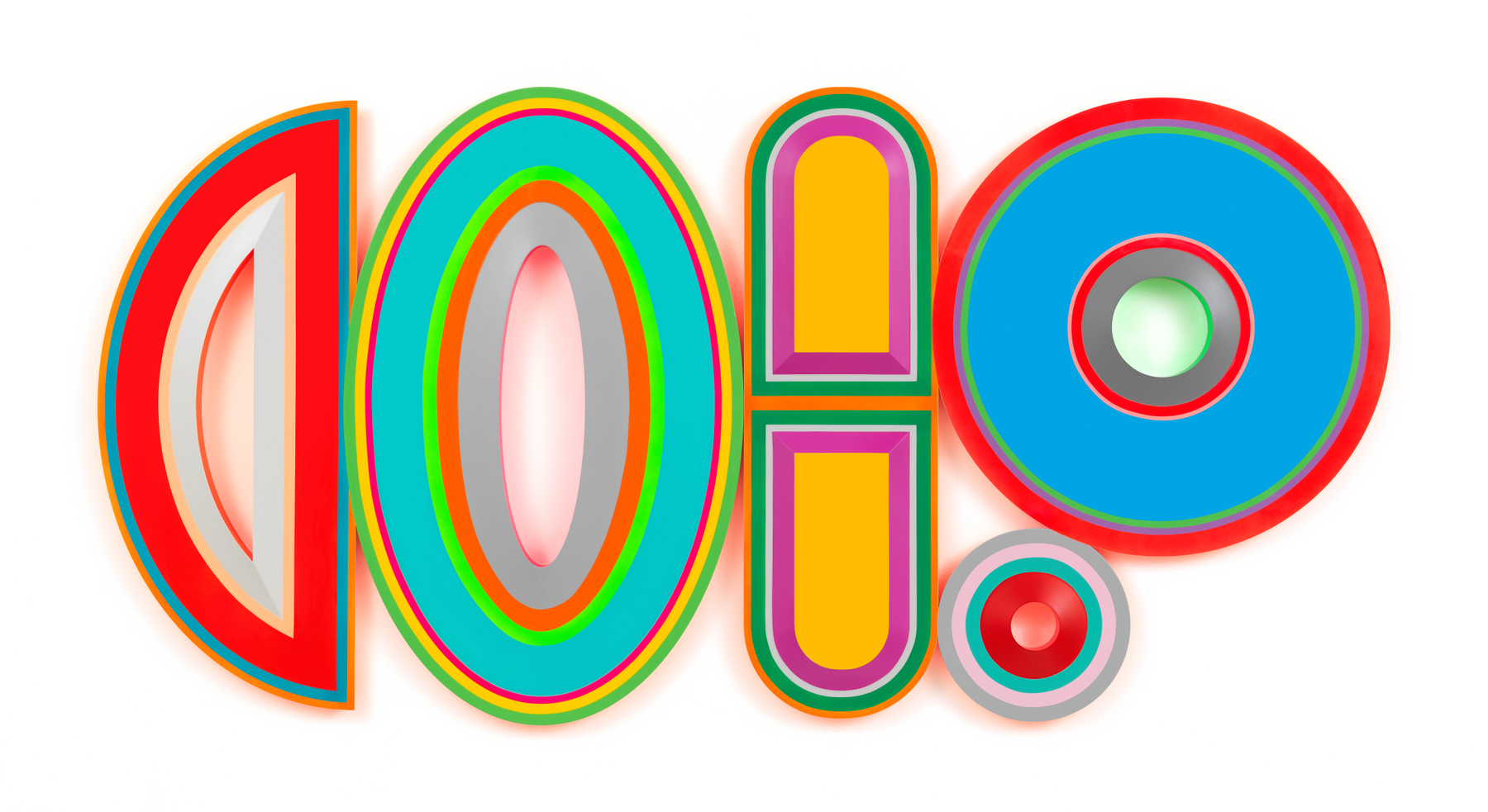 Beverly Fishman,&amp;nbsp;Polypharmacy: Comfort, Pleasure, Freedom, Choice, 2026,
Urethane paint on wood, 44 x 90 inches, 111.8 x 228.6 cm, MMG#38485