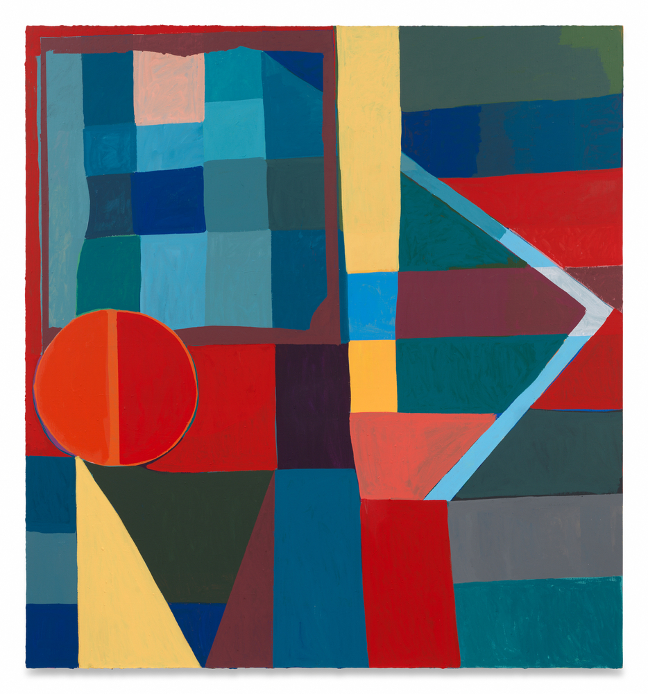 Nick Aguayo,&amp;nbsp;The Blue Window, 2025,
Acrylic and marble dust on canvas, 86 x 80 inches,
218.4 x 203.2 cm, MMG#38322