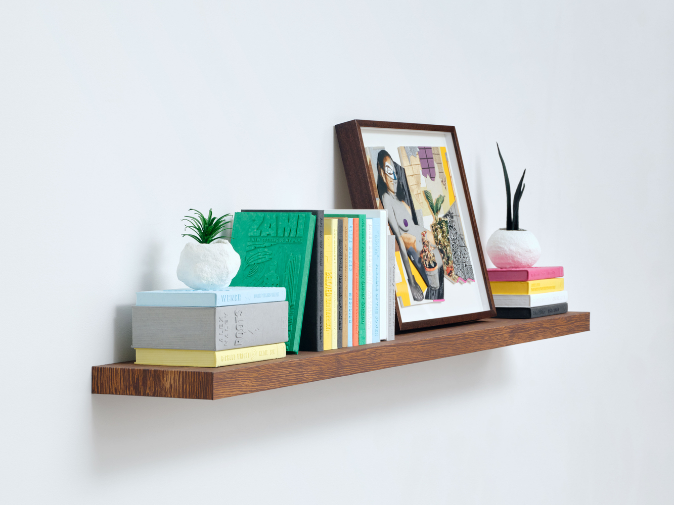 Jet Blue #4 Deux on Bookshelf with 2 Plants, 2025