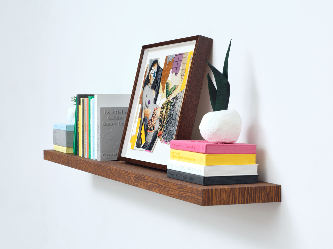 Jet Blue #4 Deux on Bookshelf with 2 Plants, 2025