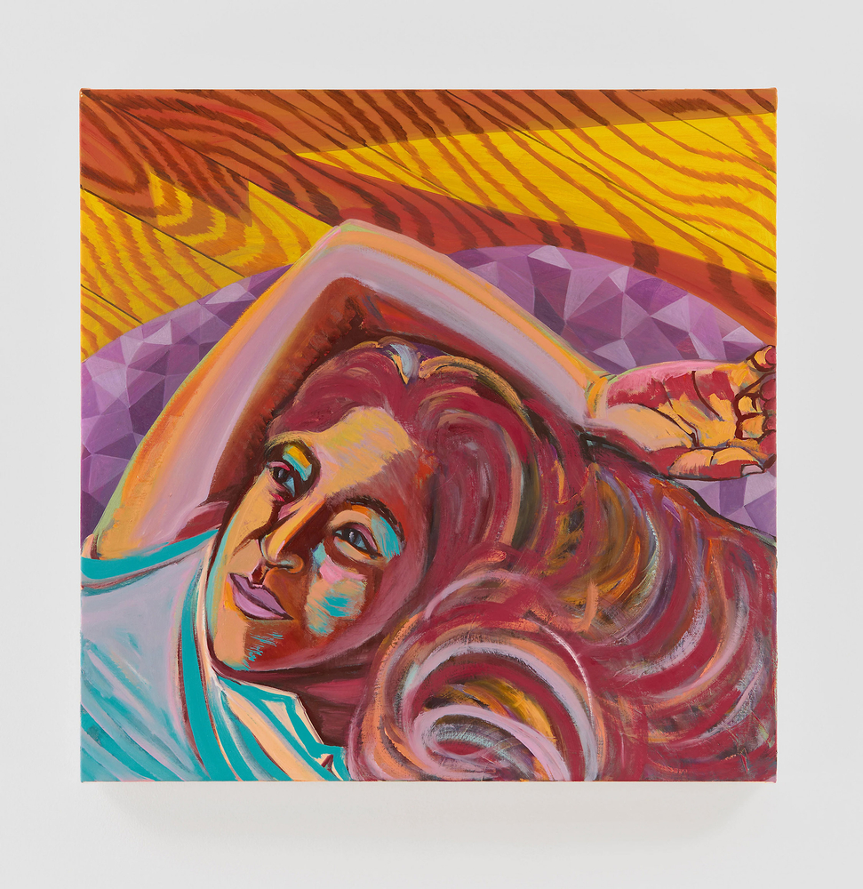 Aliza Nisenbaum
Violet Nap, 2025
Oil on linen
24 x 24 inches (61 x 61 cm)