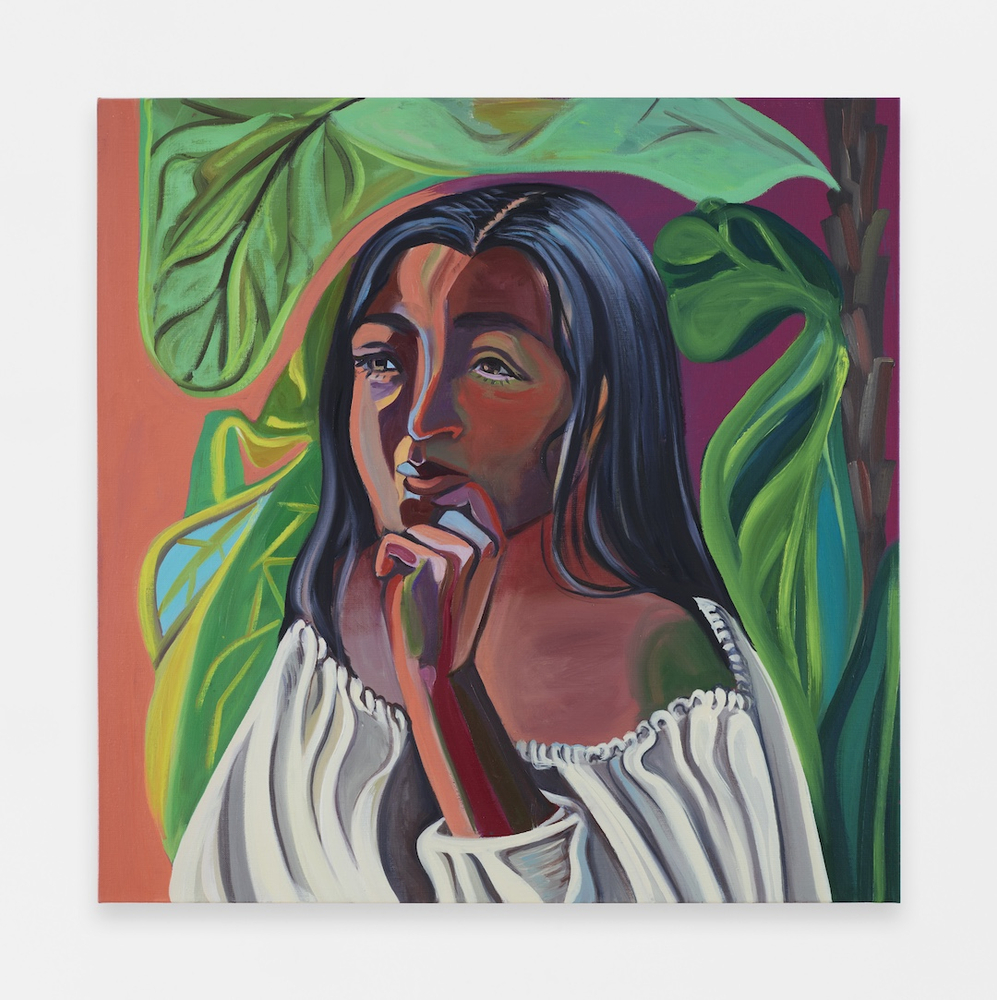 Aliza Nisenbaum
Vero and the Fiddle Leaf Fig, 2026
Oil on linen
24 x 24 inches (61 x 61 cm)