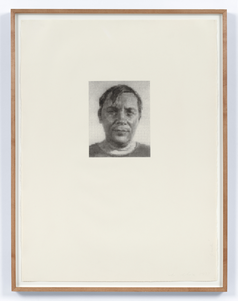 Chuck Close

Jack, 1974

Ink and graphite on paper

29 3/4 x 22 1/2 inches