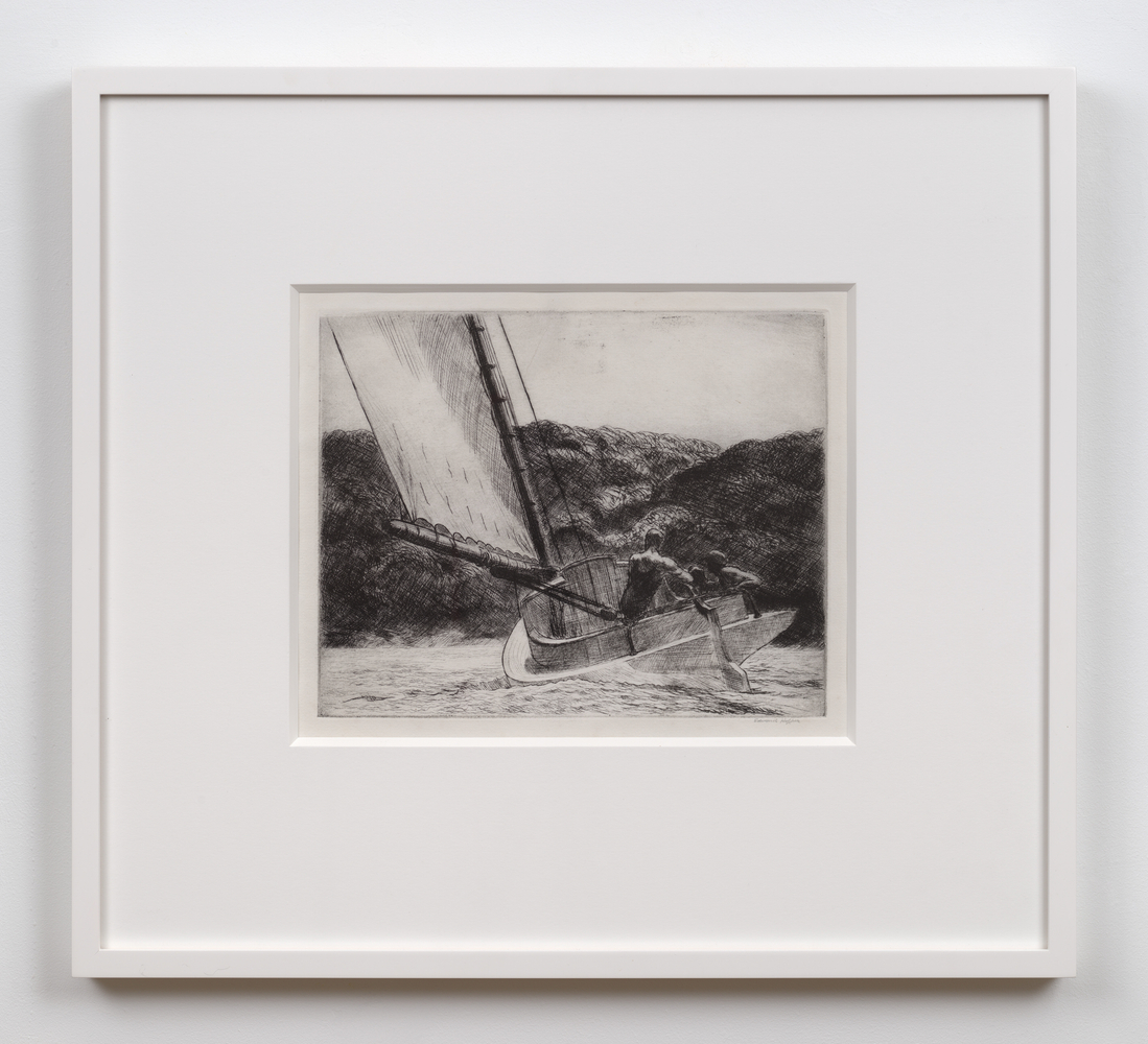 Edward Hopper

The Cat Boat, 1922

Etching on Umbria Italia paper

7 7/8 x 9 7/8 inches, image

13 1/2 x 16 inches, sheet