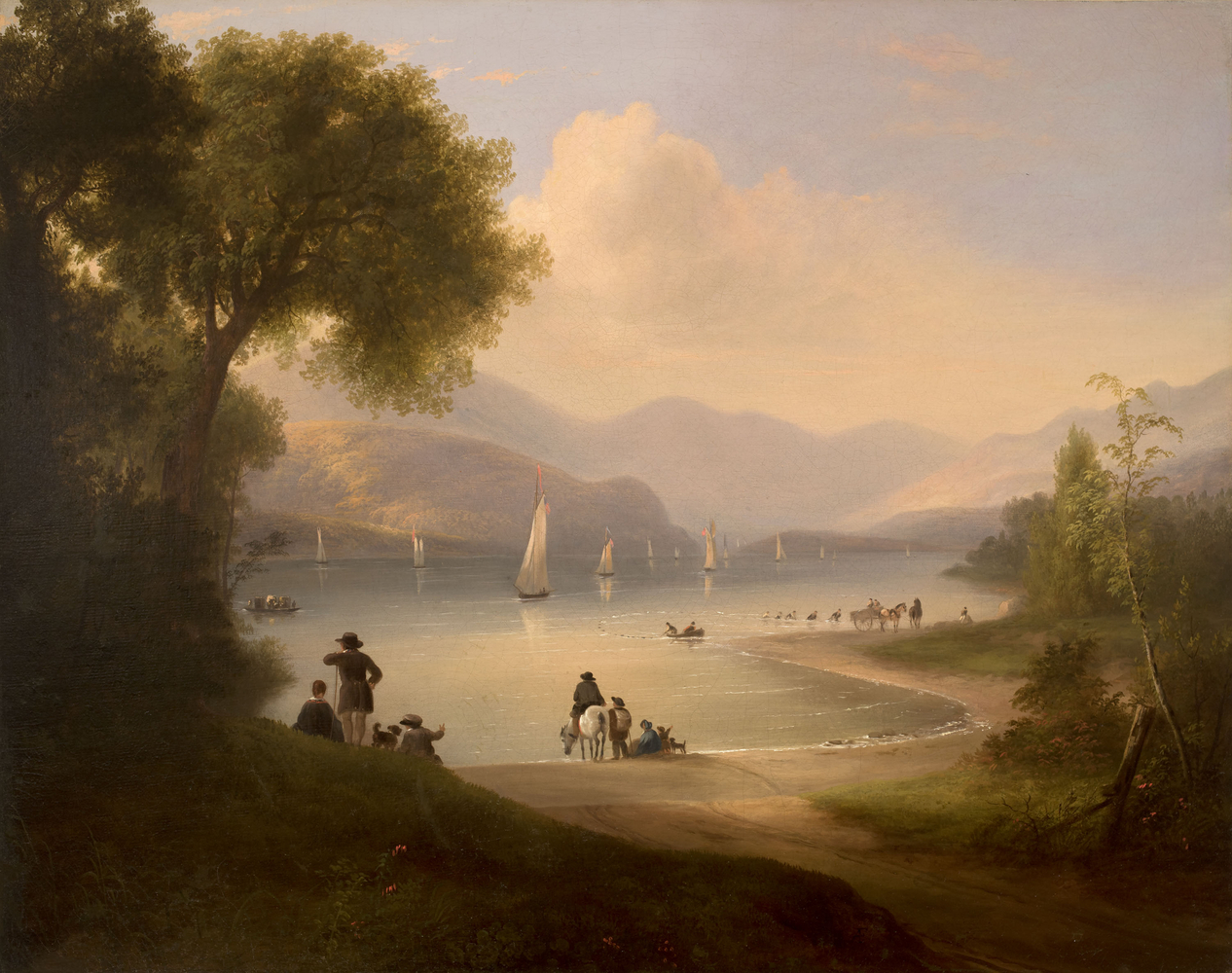 Alvan Fisher (1792–1863). River Landscape, c. 1840. Oil on canvas. 27 x 34 in. Signed lower center.