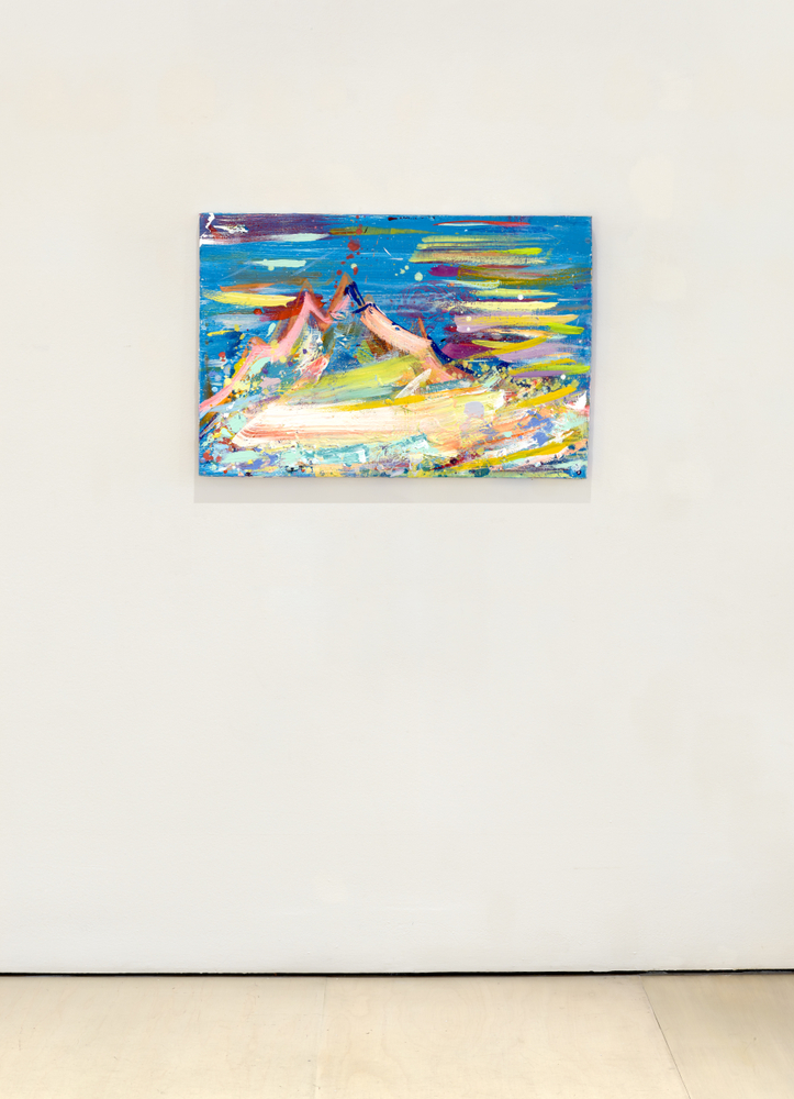 Brendan Cass Almighty Mountain (Multicolored Mountain), 2021 acrylic on canvas 24 x 36 inches