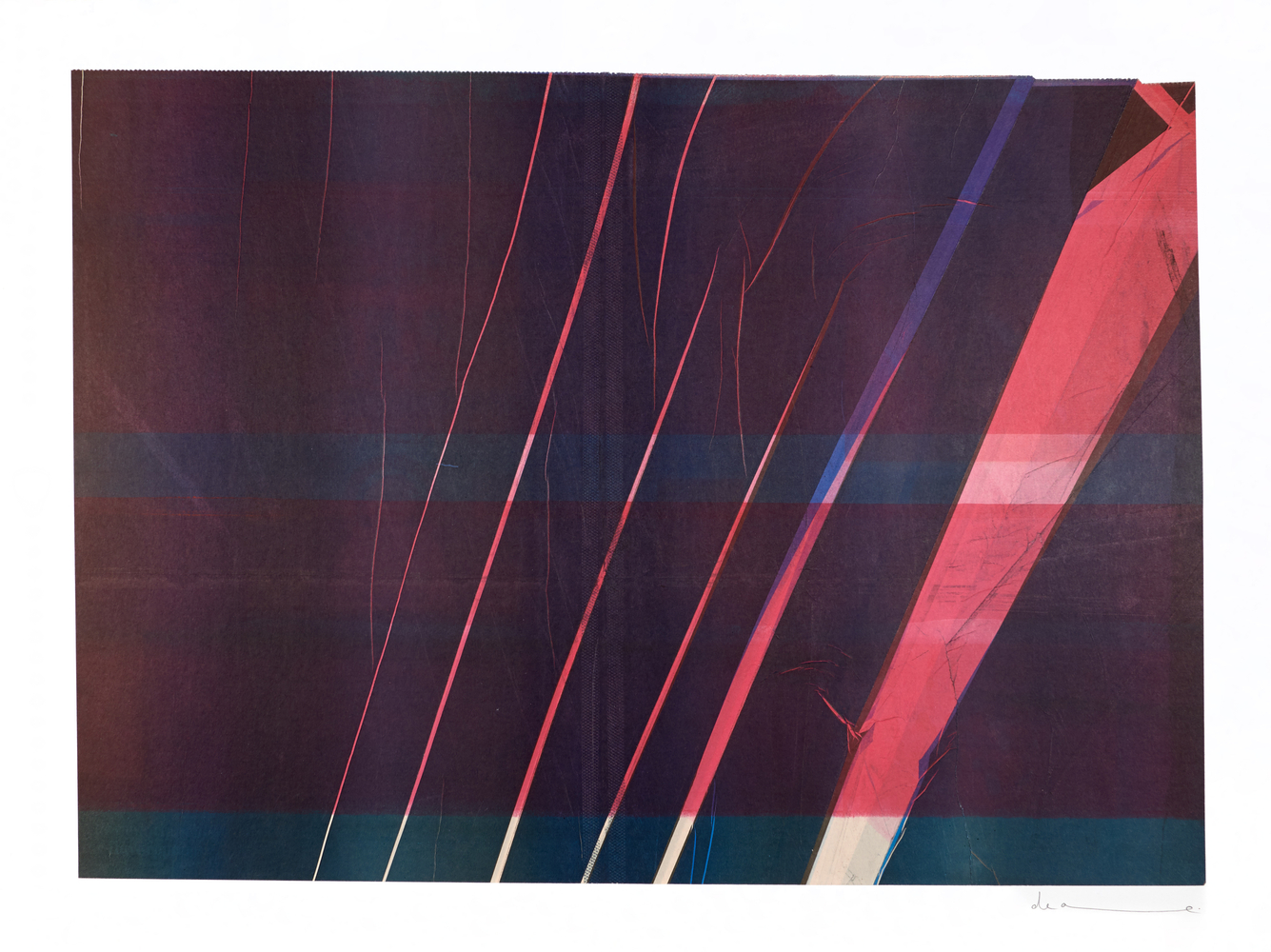 Anne Deleporte Lightning, 2019 ink on paper mounted on Arches paper 21 3/8 x 28 5/8 inches