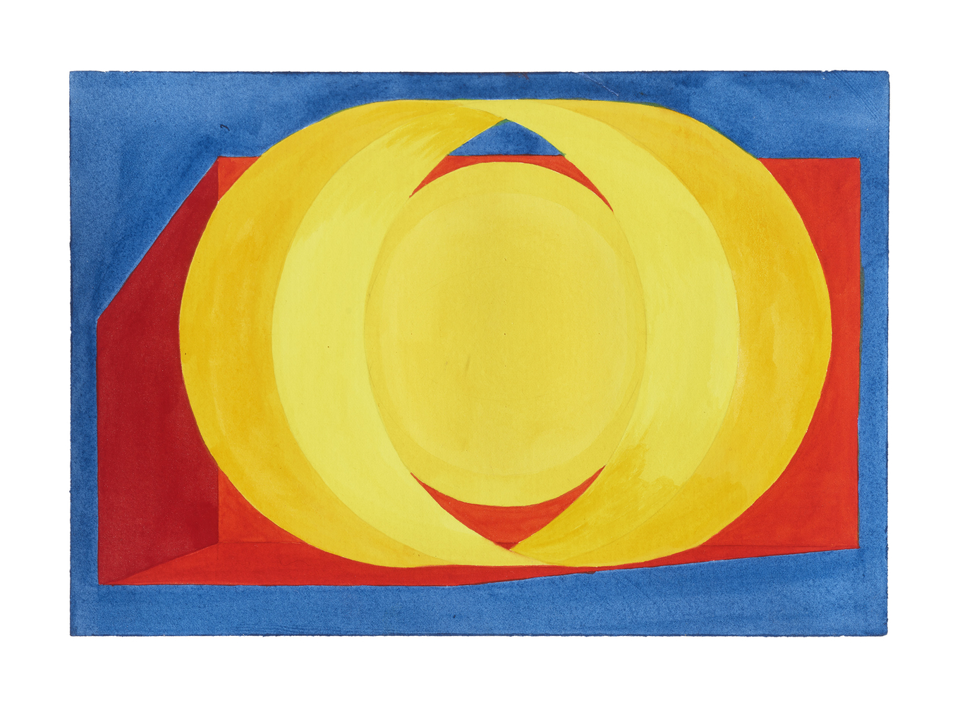 Al Held Camerata 21, 1989 watercolor on paper 7 1/16 x 10 3/16 inches