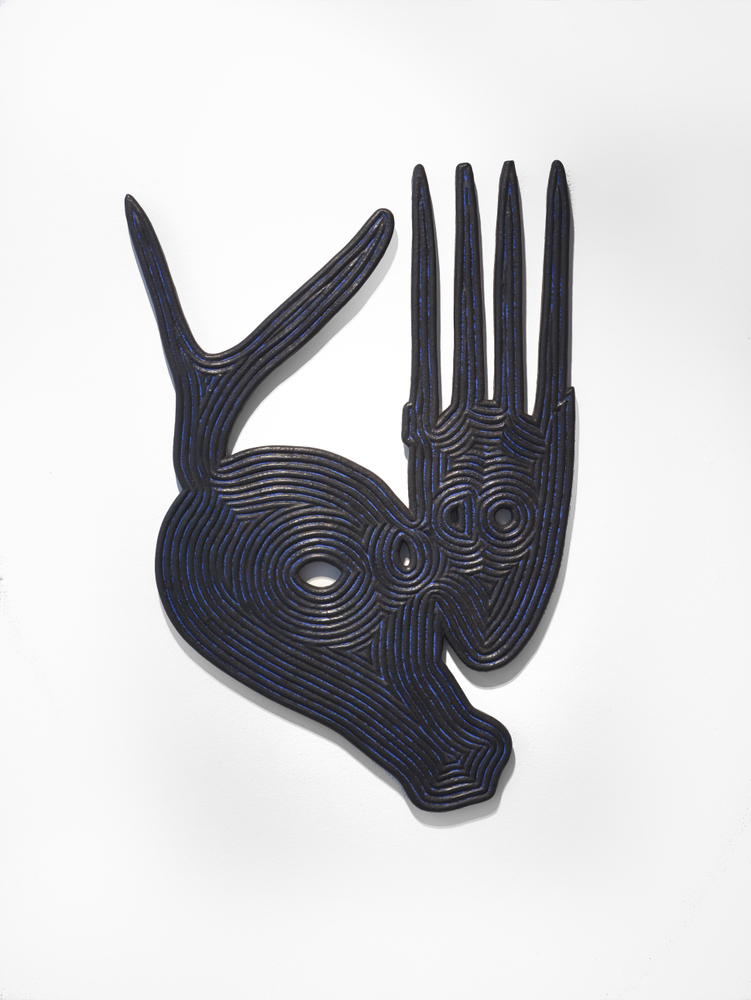 Bo Joseph  Catching Ghosts: Shadow Aspects, 2020 casein and acrylic on resin, fiberglass and foam 48 x 33 1/8 x 1 1/2 inches signed, titled and dated 7/2/20 on reverse $16,000