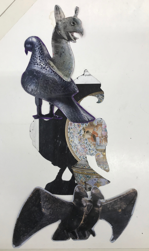 Collage study for Catching Ghosts: Simorgh