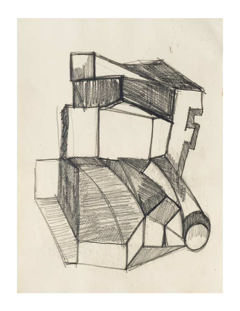 Al Held Untitled, c. 1967 graphite on paper 11 7/8 x 9 inches