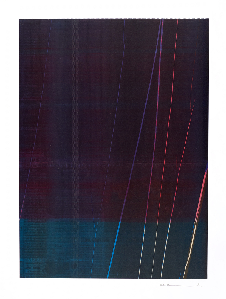 Anne Deleporte Lightning, 2019 ink on paper mounted on Arches paper 23 3/8 x 17 3/4 inches