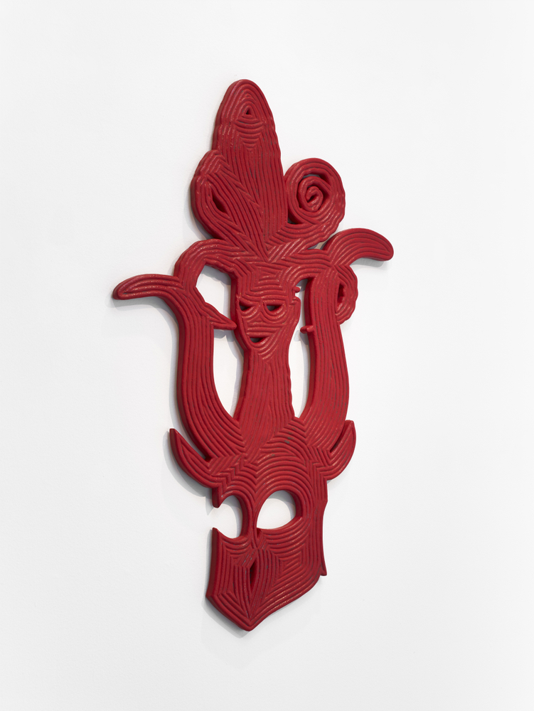 Bo Joseph Catching Ghosts: Anima/Animus, 2020 casein and acrylic on resin, fiberglass and foam 60 x 37 1/2 x 1 1/2 inches