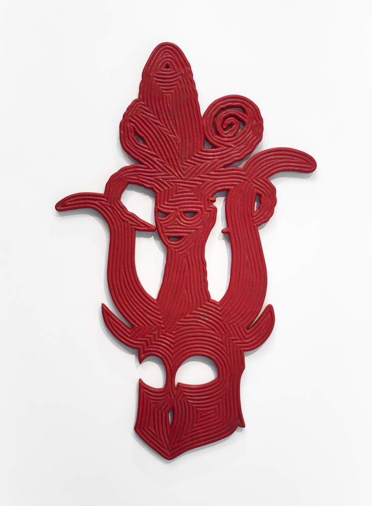 Bo Joseph  Catching Ghosts: Anima/Animus, 2020 casein and acrylic on resin, fiberglass and foam 60 x 37 1/2 x 1 1/2 inches signed, titled and dated 6/29/20 on reverse $18,000