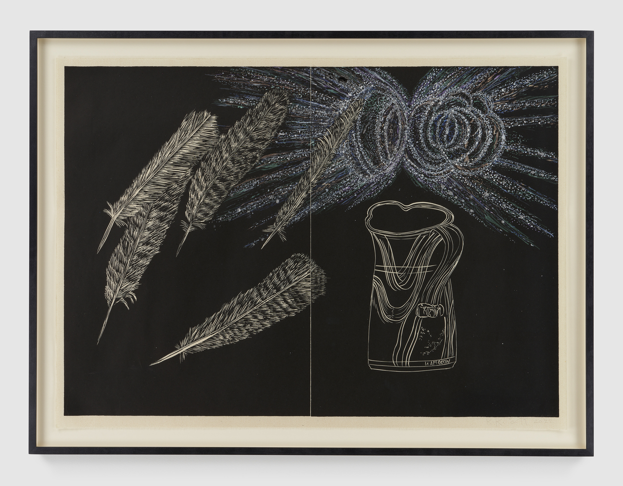 Kiki Smith Ant Nebula Mz 3, 2022 ink, acrylic paint on paper 24 3/4 x 34 1/16 inches
