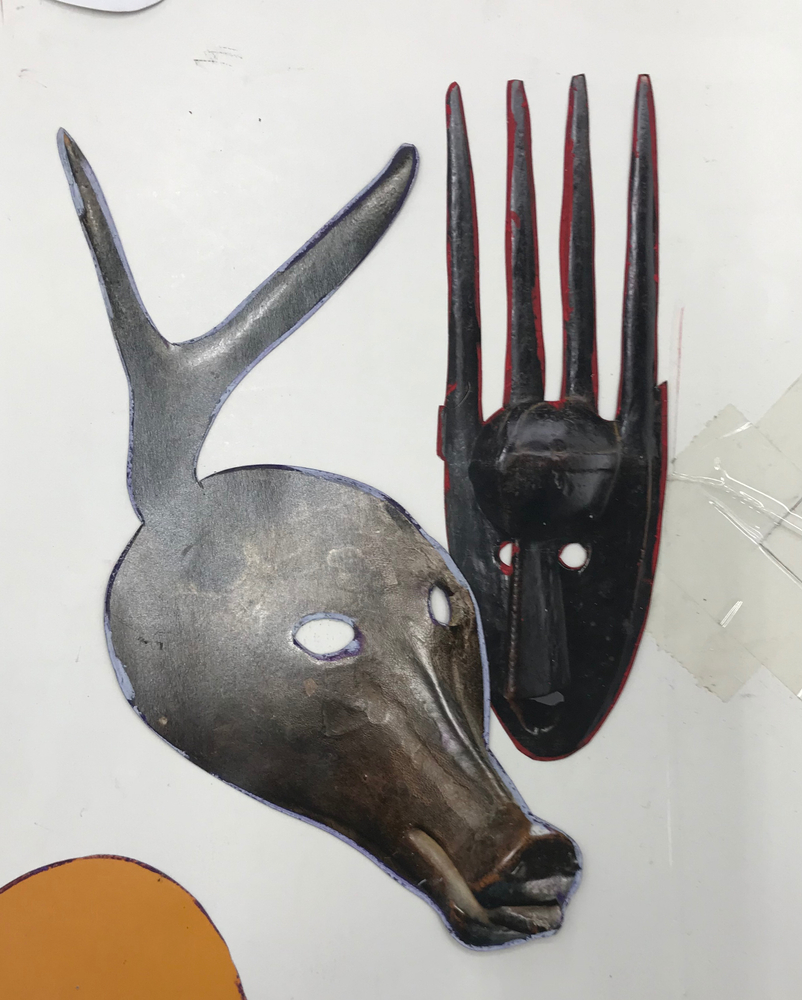 Collage study for Catching Ghosts: Shadow Aspects