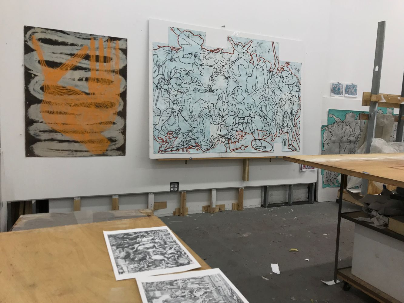 View of Joseph's studio in Brooklyn, New York