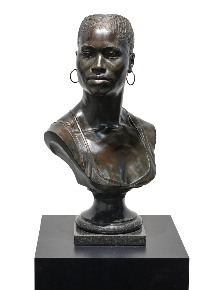 Kehinde Wiley (American, b. Los Angeles, 1977)

Mame K&amp;eacute;w&amp;eacute; Aminata L&amp;ocirc;, 2020 (cast in 2021)

bronze, black granite

22 1/8 x 12 5/8 x 10 1/8 inches (56 x 32 x 25.5 cm)

edition of 12 with 3 APs (#5/12)

inscribed in bronze with signature, date and edition number on verso

&amp;nbsp;

Provenance:&amp;nbsp;

The artist with Sean Kelly, New York

&amp;nbsp;

Other editions in the following Public Collections:

Cincinnati&amp;nbsp;Art Museum, Cincinnati, Ohio

Des Moines Art Center, Des Moines, Iowa