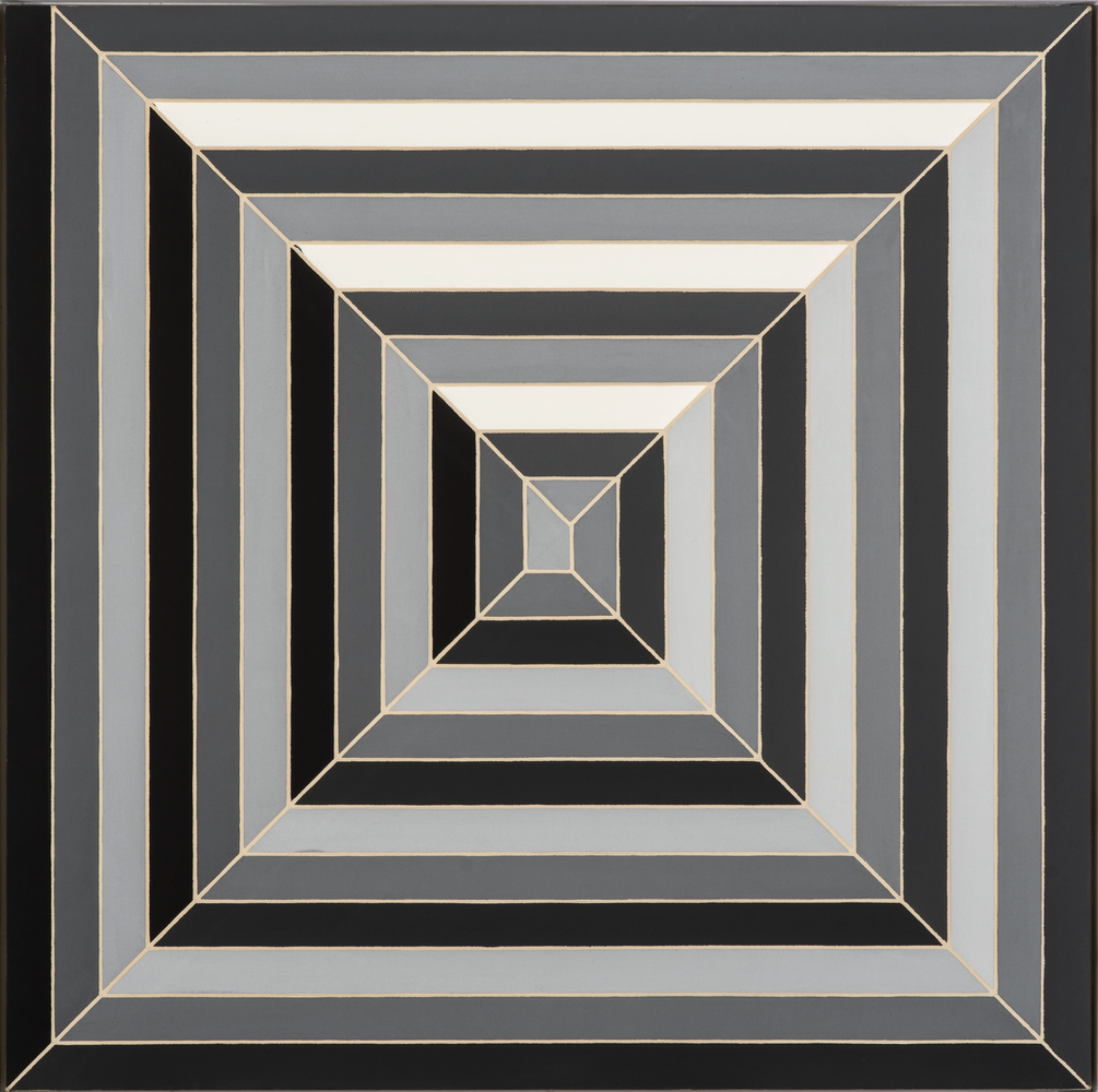 FRANK STELLA (1936-2024)

Cinema de Pepsi Sketch II (Black)

1966

Fluorescent alkyd on canvas

69 x 69 inches
175.3 x 175.3cm