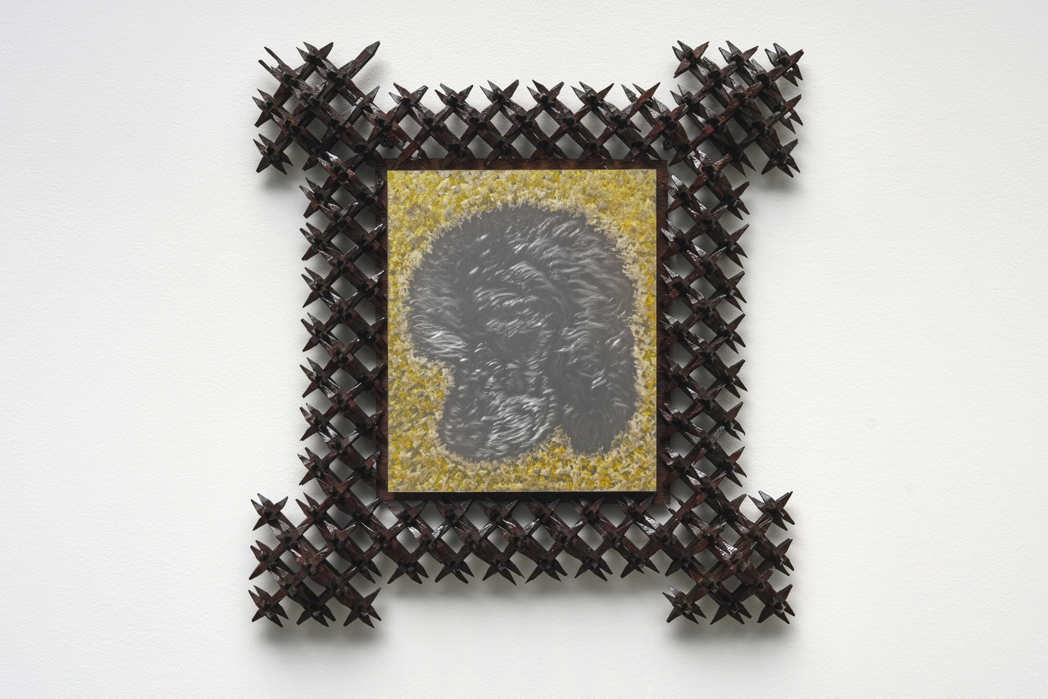 wangshui
saint poe, 2024
oil on aluminum, and found artist frame
44.7 x 42.5 x 8.8 cm (17 5/8 x 16 3/4 x 3 1/2 in)


&amp;nbsp;
