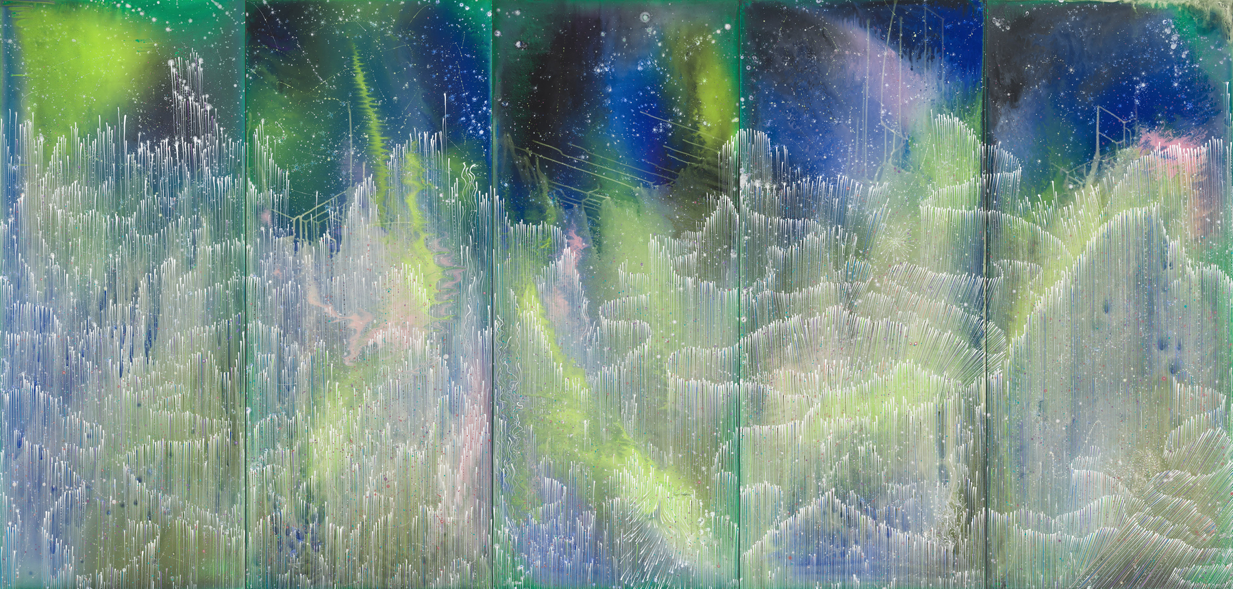 Lowlands, 2026 signed and dated '2026' on verso Acrylic on panel 72 x 150 inches