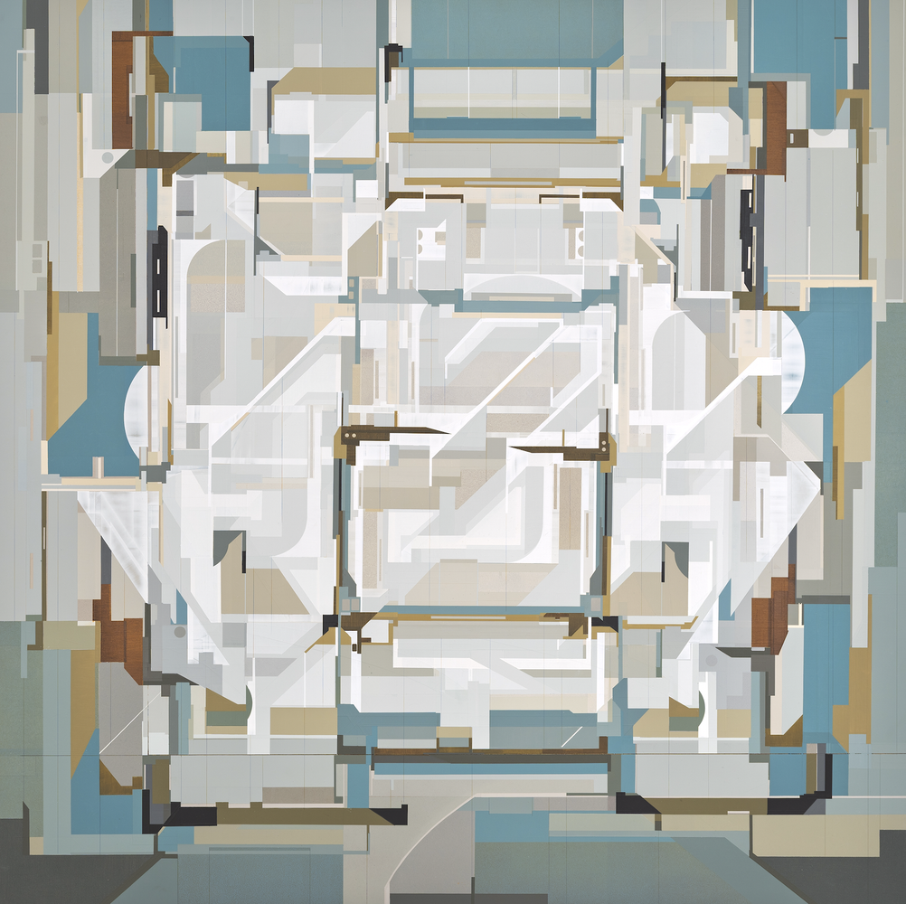 James Kennedy
FLYBRIDGE, 2025
acrylic polymer on incised eucalyptus masonite
64h x 64w in