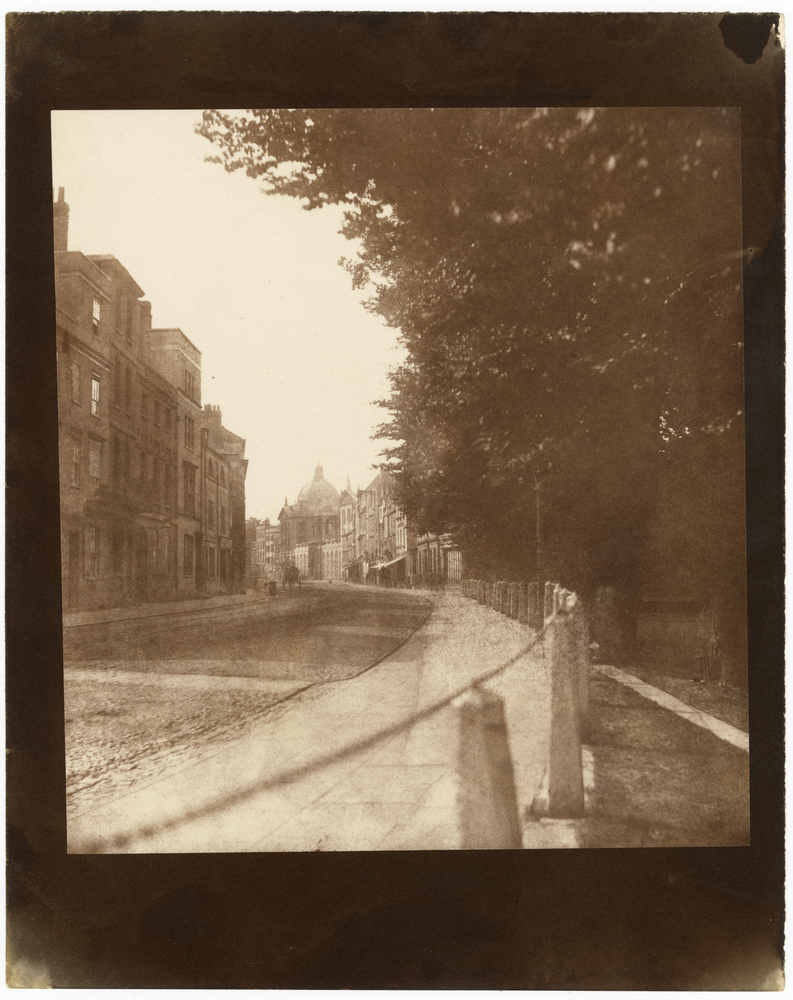 William Henry Fox TALBOT (English, 1800-1877) Oxford, High Street, circa 1842 Salt print from a calotype negative 18.7 x 17.4 cm on 24.7 x 19.6 cm paper