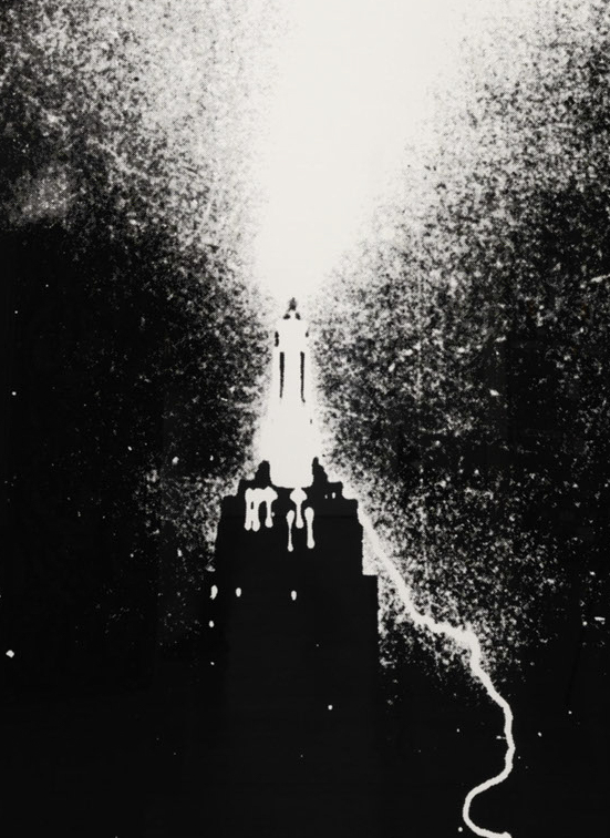 Sarah Charlesworth  Empire Light (Positive) &amp; Empire Light (Negative), 1981  two black and white mural prints, mounted with lacquered wood frames  positive: 84 x 48 in. (213.4 x 121.9 cm)  negative: 84 x 48 in. (213.4 x 121.9 cm)  AP 1, Edition of 1, 1 AP  blind-stamped using the artist’s embossing seal on the lower right corner of the print, with an estate label on the verso side of each work