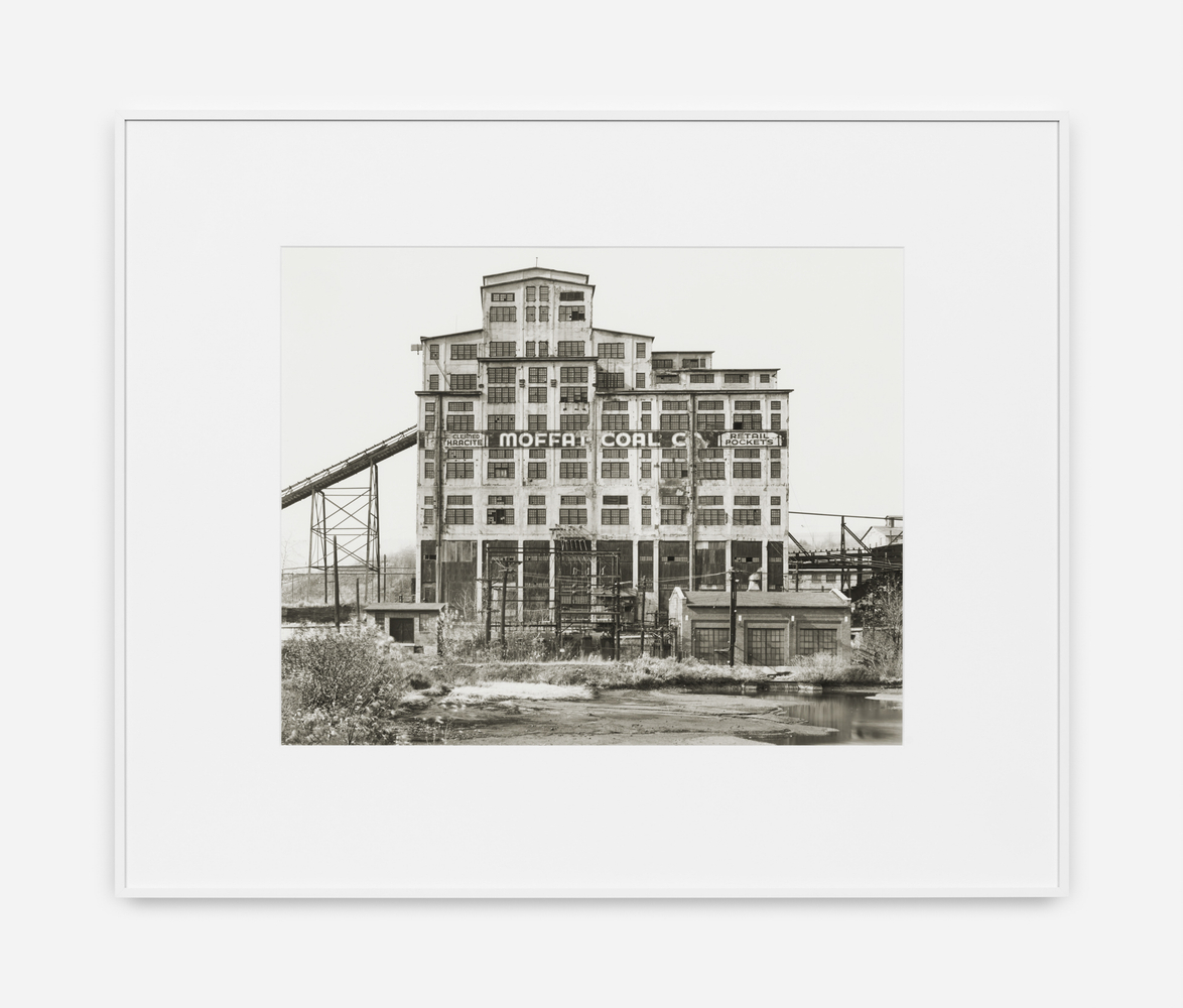 Bernd &amp;amp; Hilla Becher
Preparation Plant, Moffat Breaker, Taylor, Pennsylvania, USA, 1974
gelatin silver print
image: 23 5/8 x 19 3/4 in. (60 x 50 cm))

frame: 36 x 29 1/2 in. (91.5 x 75 cm)

Edition 1 of 5

signed by Max Becher and estate stamped
