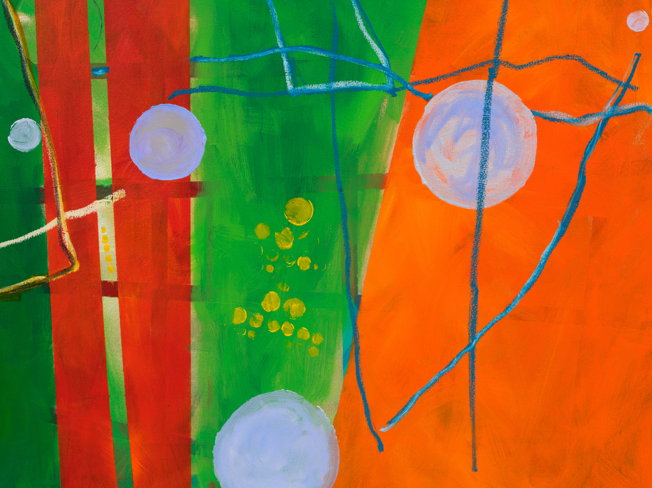 Cynthia Hawkins Chapter 3: Maps Necessary for a Walk in 4D, #9, 2025 acrylic and oil bar 60 x 100 in. (152.4 x 254 cm)  signed recto; signed, titled, and dated verso