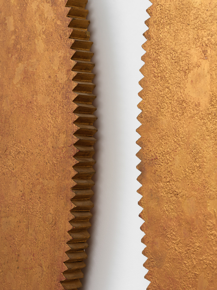 Terry Adkins  Untitled (from the mvet series), 1989  wood and acrylic  each: 38 1/2 x 19 3/4 x 2 in. (97.8 x 50.2 x 5.1 cm)