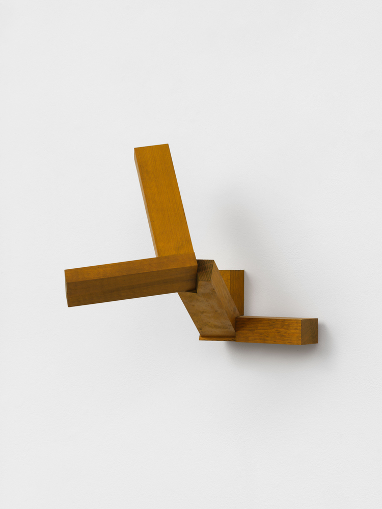 Joel Shapiro
untitled, 2023
wood and oil paint
8 5/8 x 7 1/4 x 10 1/4 in. (21.9 x 18.4 x 26 cm)

signed and dated verso: &amp;quot;Joel Shapiro 2023&amp;quot;

On Reserve