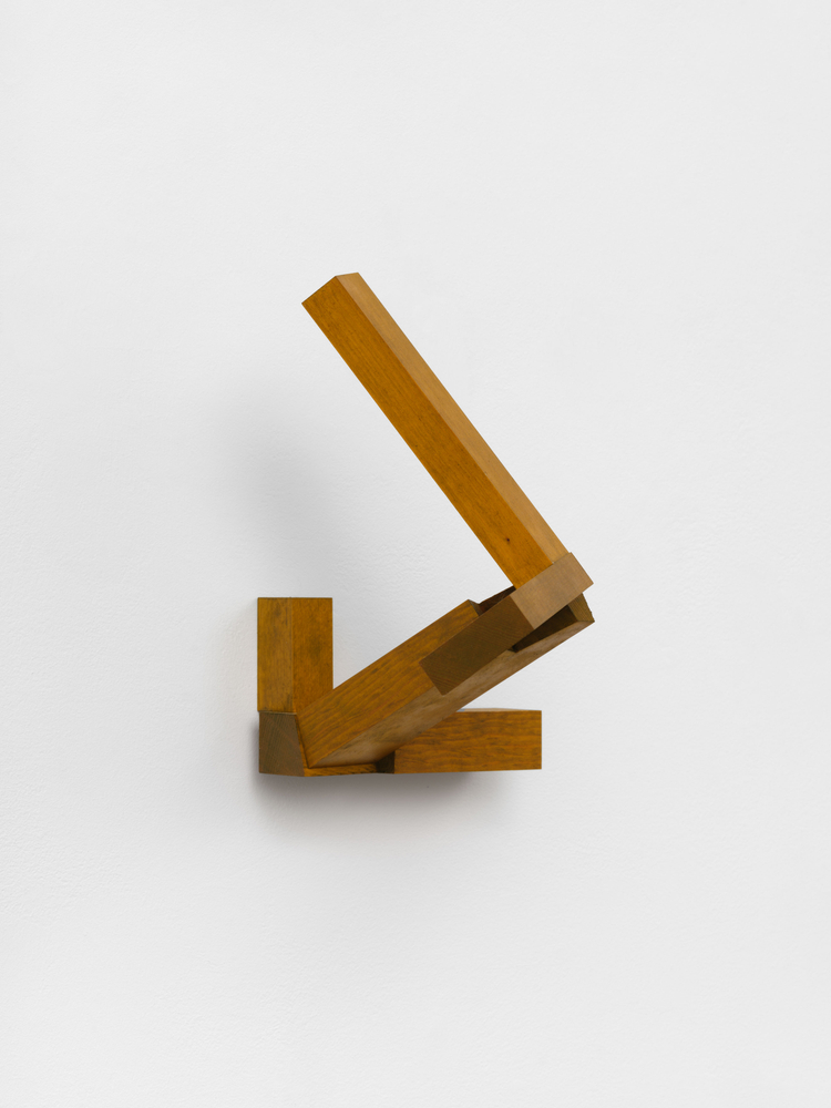 Joel Shapiro
untitled, 2023
wood and oil paint
8 5/8 x 7 1/4 x 10 1/4 in. (21.9 x 18.4 x 26 cm)

signed and dated verso: &amp;quot;Joel Shapiro 2023&amp;quot;

On Reserve