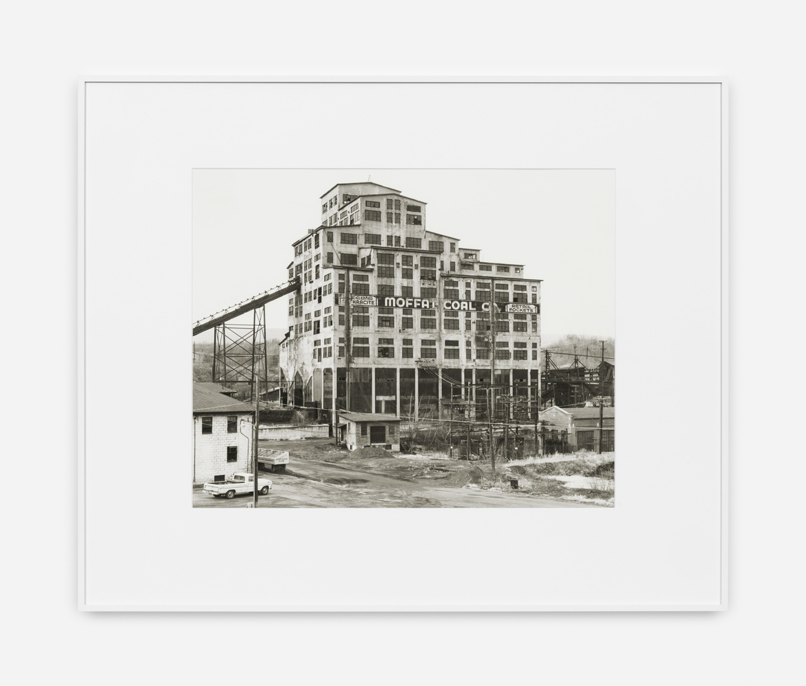 Bernd &amp;amp; Hilla Becher
Preparation Plant, Moffat Breaker, Taylor, Pennsylvania, USA, 1974
gelatin silver print
image: 19 3/4 x 23 5/8 in. (50 x 60 cm)

frame: 29 1/2 x 36 in. (75 x 91.5 cm)

Edition 1 of 5

signed by Max Becher and estate stamped