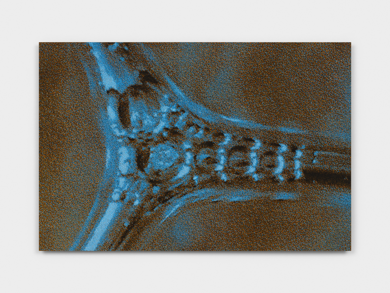 Tauba Auerbach  Foam, 2025  acrylic on dibond  36 x 54 x 1 in. (91.4 x 137.2 x 2.5 cm)  signed and dated verso: "Tauba Auerbach 2025"