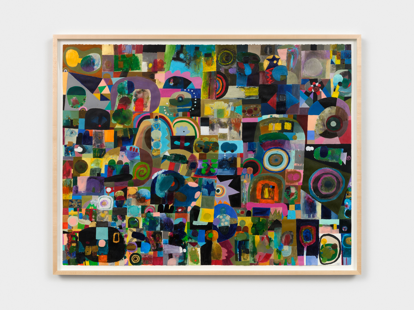 Ralph Lemon  Untitled 12, 2023  acrylic and oil on paper  38 1/4 x 49 7/8 in. (97.2 x 126.7 cm)  frame: 41 1/4 x 53 x 2 1/4 in. (104.8 x 134.6 x 5.7 cm)